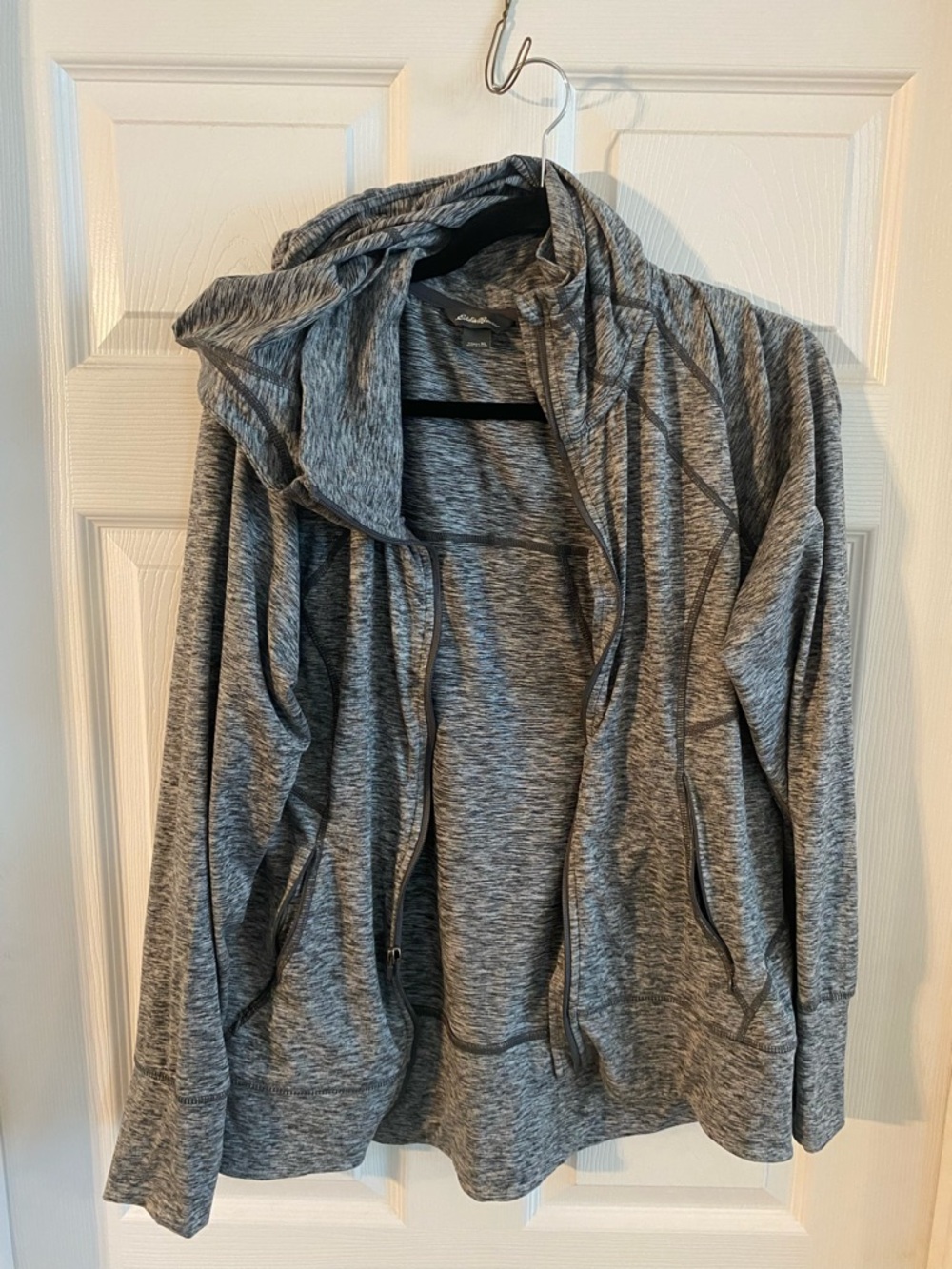 Eddie Bauer Heather Gray Zip-Up Hoodie Jacket